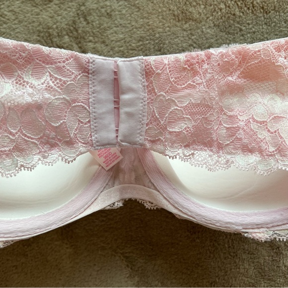 Victoria’s Secret Pink Lace Dream Angels Strapless Bra Women's Size 36DD - Picture 6 of 11